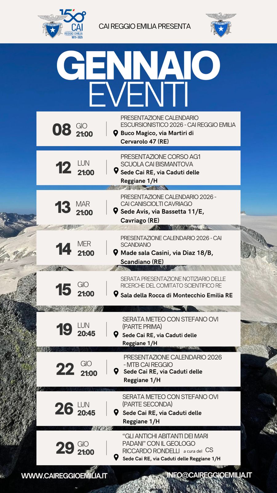 Eventi di Gennaio 2026